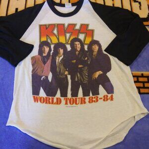 Vintage Original KISS World Tour 1983-1984 Single Stitch Large T-shirt